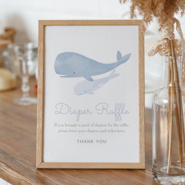 Whale unter dem Sea Baby Shower Windschutzscheiben Poster (Von Creator hochgeladen)