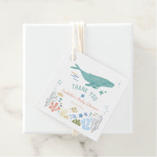 Whale unter der Sea Baby Dusche Danke Geschenkanhänger