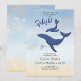 Whale unter der Sea Baby Shower Einladung