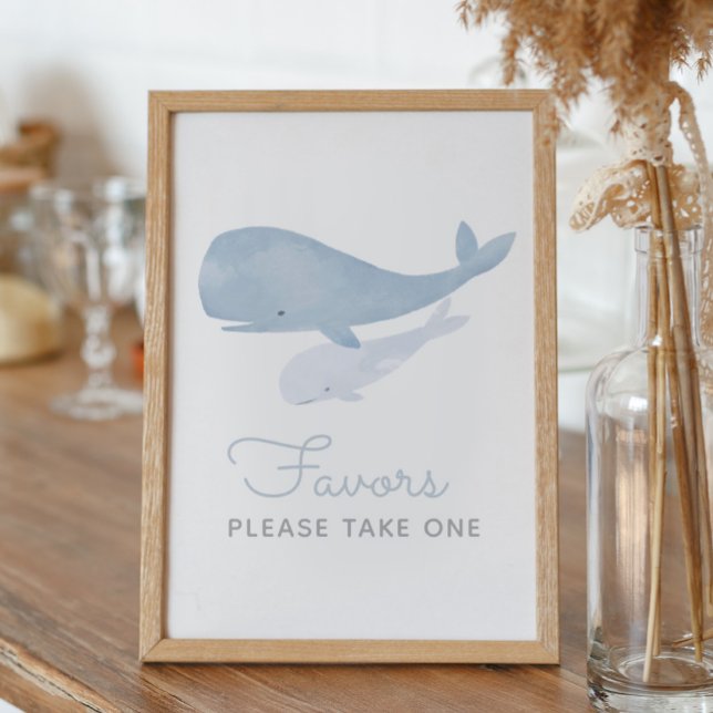 Whale unter der Sea Baby Shower favorisiert Schild (Von Creator hochgeladen)