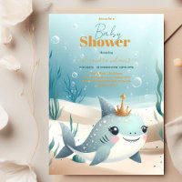 Whale Watercolor Babydusche unter dem Meer