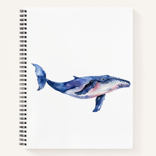 Whale Watercolor   Notizbuch (Vorderseite)