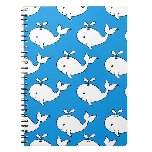 Whale Whale-Cartoon Notizblock (Vorderseite)