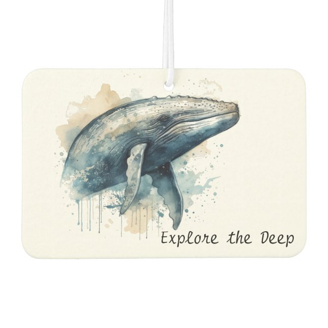Whale Wonder für Wasserfarben, kundenspezifisch Autolufterfrischer (Vorderseite)