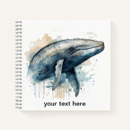 Whale Wonder für Wasserfarben, kundenspezifisch Notizbuch