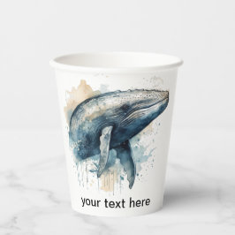 Whale Wonder für Wasserfarben, kundenspezifisch Pappbecher