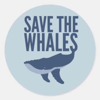 Whales-Aufkleber gerettet Runder Aufkleber