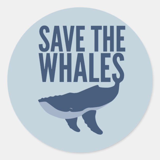 Whales-Aufkleber gerettet Runder Aufkleber (Vorderseite)