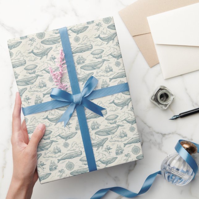 Whales in the Clouds II | Celestial Voyage Geschenkpapier (Schenken)