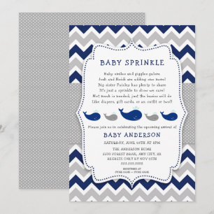 Whales Navy-Gray-Sprinklover Einladung