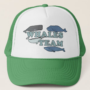 Whales Team Environmental Whale Lover Green Truckerkappe