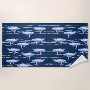 Whales Waves  Strandtuch