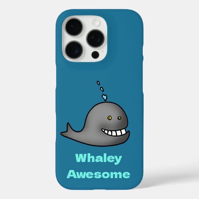 Whaley Awesome Funny Whale Pun Design iPhone 16 Pro Hülle (Rückseite)
