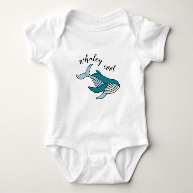 Whaley Cool Kids Ocean Whale Baby Strampler (Vorderseite)