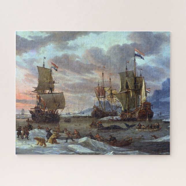 Whaling Grounds Arctic Ocean Abraham Storck 1654 (Horizontal)