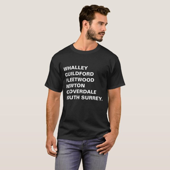 Whalley, Guildford, Fleetwood, Surrey T-Shirt (Vorne ganz)