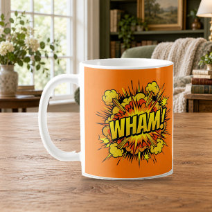 WHAM Comic-Book-Pop-Art Orange Tasse