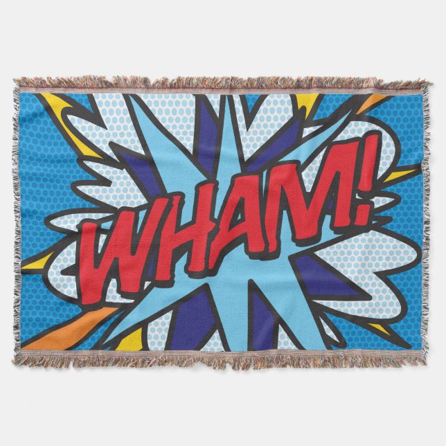 WHAM Fun Retro Comic Pop Kunst Decke (Vorderseite)