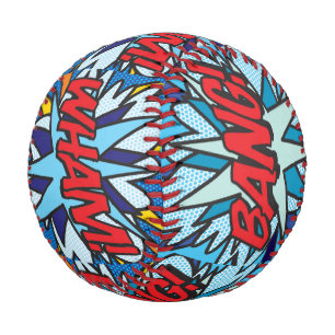 WHAM Lustige Retro-Comic-Book-Pop-Art Baseball