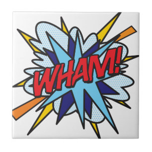WHAM Lustige Retro-Comic-Book-Pop-Art Fliese