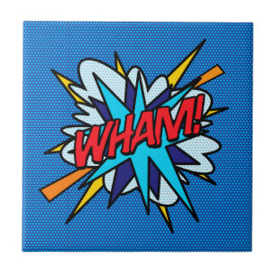 WHAM Lustige Retro-Comic-Book-Pop-Art Fliese