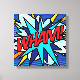 WHAM Lustige Retro-Comic-Book-Pop-Art Leinwanddruck