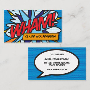 WHAM Lustiges Retro-Comic-Heft Visitenkarte