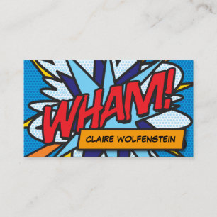 WHAM Lustiges Retro-Comic-Heft Visitenkarte