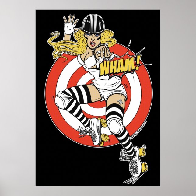 WHAM Roller Derby Comic pinup Poster (Vorne)