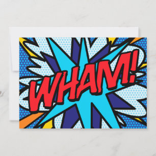 WHAM Sprechblase Spaß Retro Ankündigung