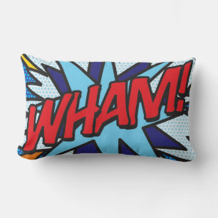 WHAM ZAP Fun Cooles Comic Book Quote Trendy Lendenkissen