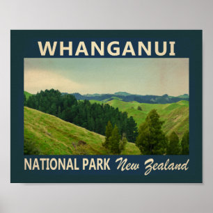 Whanganui Nationalpark Neuseeland Vintage Poster
