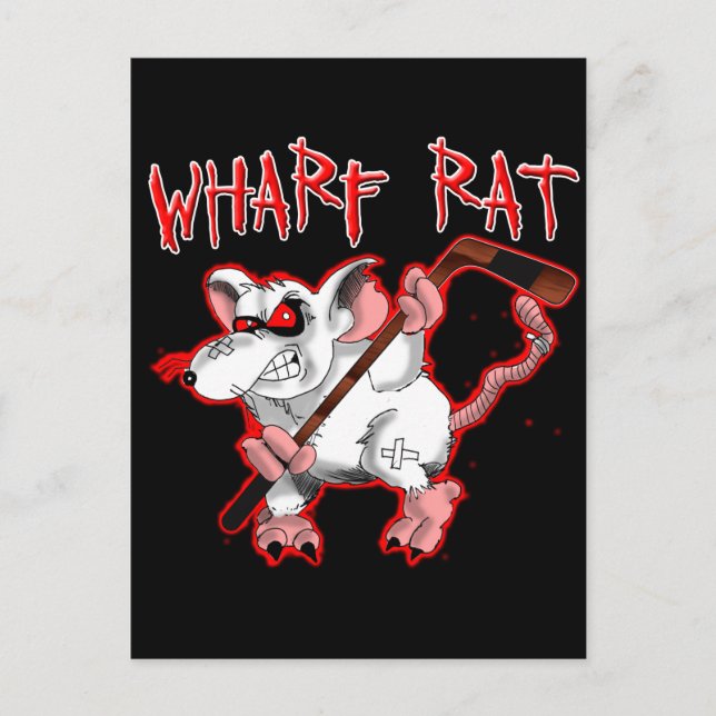 Wharf Rat Cartoon Mascot Postkarte (Vorderseite)