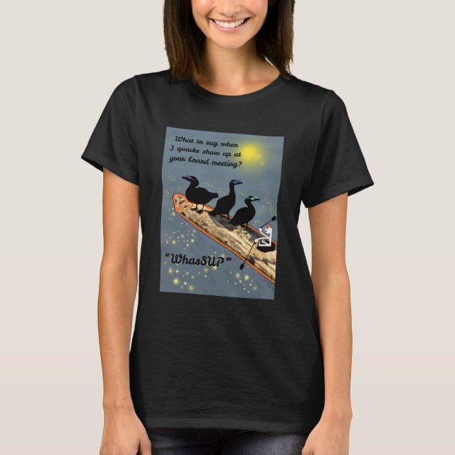 "WhasSUP" mit Enten auf der SUP-Tafel T-Shirt (Vorderseite)