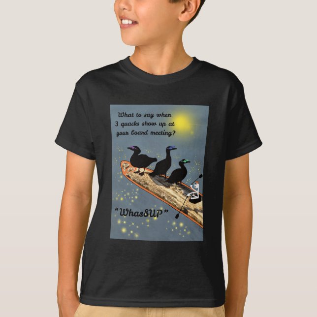 "WhasSUP" mit Enten auf der SUP-Tafel T-Shirt (Vorderseite)