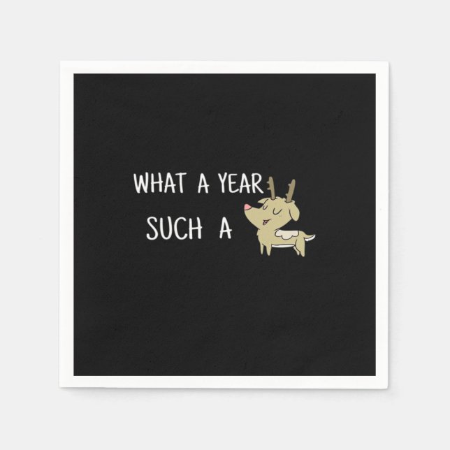 What A Fun Deer Moment Retro Style  Serviette (Vorderseite)