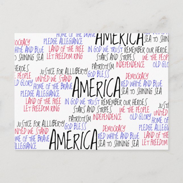 What America Means to Me Postkarte (Vorderseite)