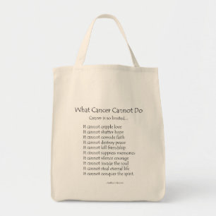 What Cancer Cannot Do Poem Tote Bag Tragetasche