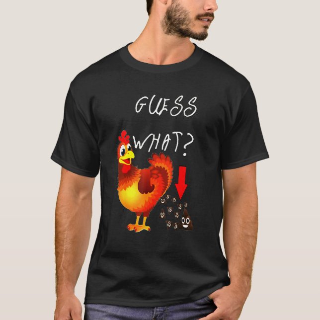 What Chicken Happy Faces Poo Farming Farmer T-Shirt (Vorderseite)