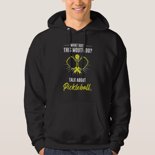 what does this mouth pickleball pickleball game Pi Hoodie (Vorderseite)