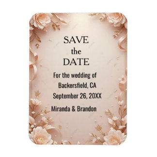 What flower wedding invtation magnet