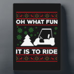 What fun it is to ride golf cart christmas fotoplatte<br><div class="desc">Oh,  was Spaß es ist zu reiten Golf Kart Weihnachten Golfspielen Golfer Golfer Golf,  Golfwagen,  Weihnachten, Matching, Familie, fröhliche Weihnachten, 2021, xmas, glücklich, neues Jahr, 2022 Weihnachten 2021 Matching Familie Pajamas</div>