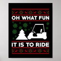 What fun it is to ride golf cart christmas
