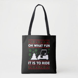 What fun it is to ride golf cart christmas tasche