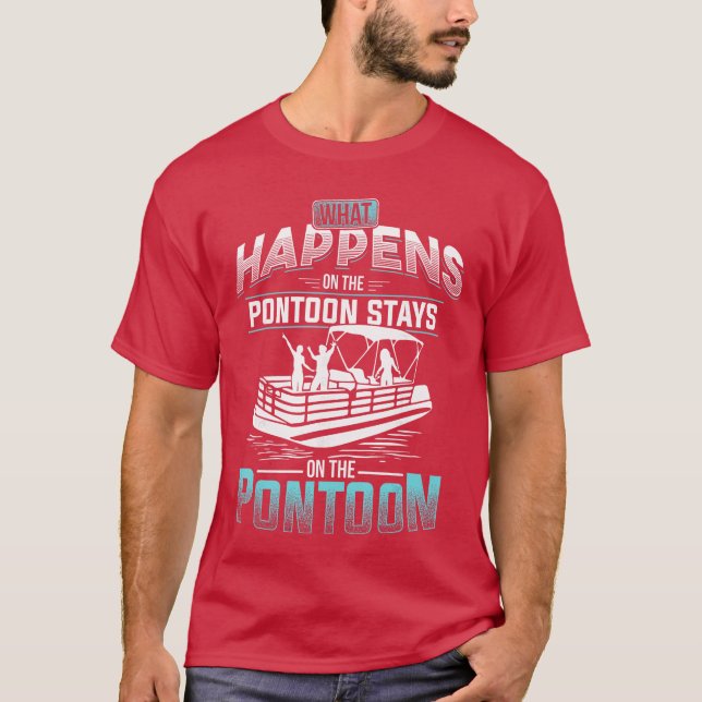 What Happens onhe Pontoon Stays onhe Pontoon vinta T-Shirt (Vorderseite)