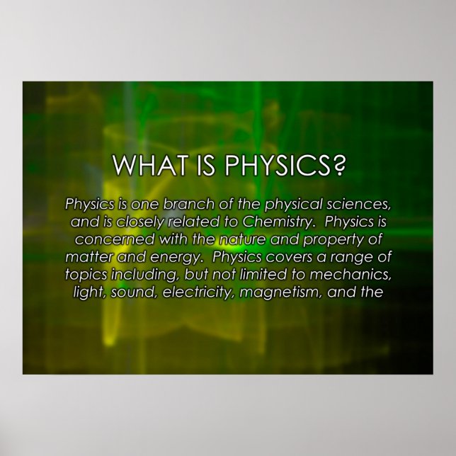 What is Physics? Poster (Vorne)