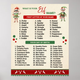 What is Your Elf Game Ugly Sweater Sign Poster