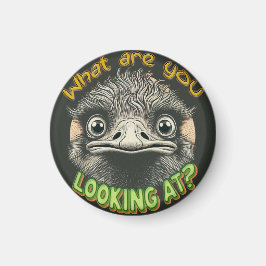 "What Ostrich Funny Face" Magnet