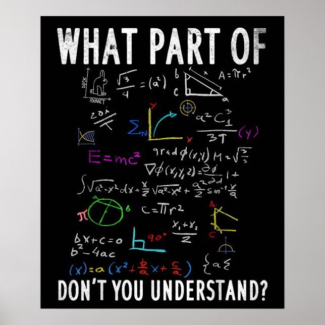 What part of dont you understand for math teacher poster (Vorne)
