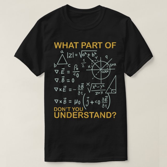 What Part Of Don't You Understand | Funny Math T-Shirt (Design vorne)